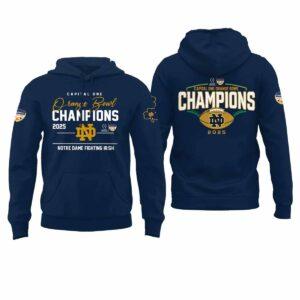 Notre Dame Capital One Orange Bowl Champions 2025 Hoodie Notre Dame Capital One Orange Bowl Champions 2025 Hoodie