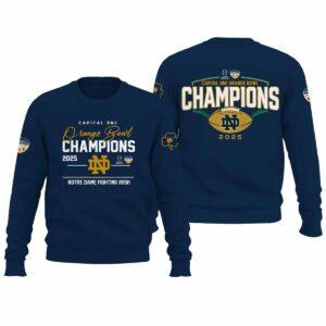 Notre Dame Capital One Orange Bowl Champions 2025 Hoodie