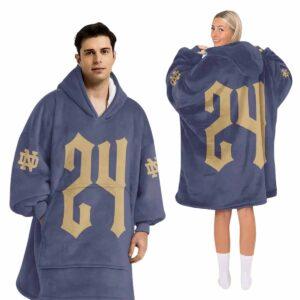 Notre Dame Football Unisex Blanket Hoodie