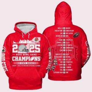 Ohio State 2025 Rose Bowl Game Champions For Fans Sweatshirt, Hoodie