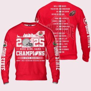 Ohio State 2025 Rose Bowl Game Champions For Fans Sweatshirt, Hoodie