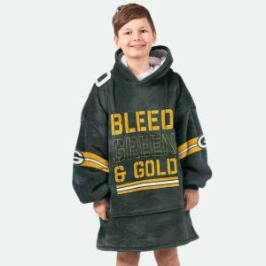 Packers Bleed Green And Gold 10 Football Blanket Hoodie