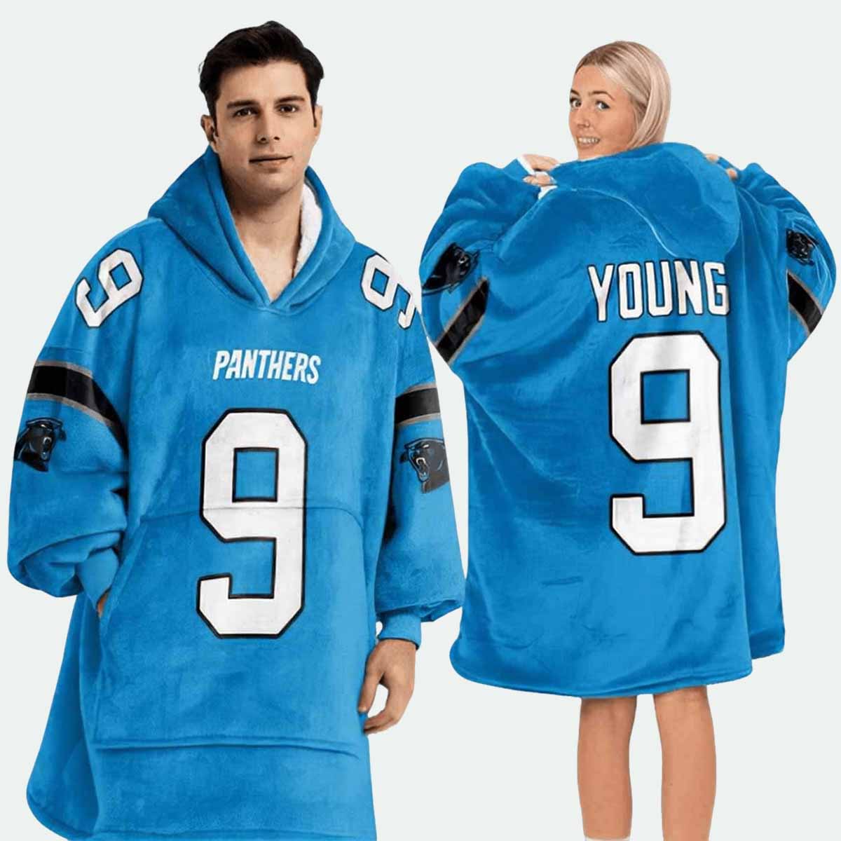 Panthers Football Unisex Blanket Hoodie Panthers Football Unisex Blanket Hoodie