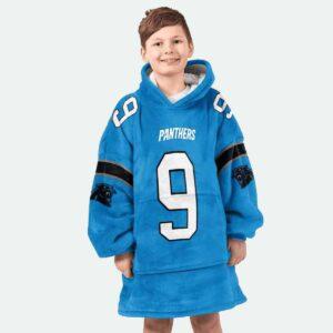 Panthers Football Unisex Blanket Hoodie 1 Panthers Football Unisex Blanket Hoodie
