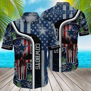 Patriot Skull Cowboys Hawaiian Shirt Patriot Skull Cowboys Hawaiian Shirt