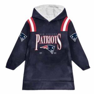 Patriots Brady 12 Football Unisex Blanket Hoodie1