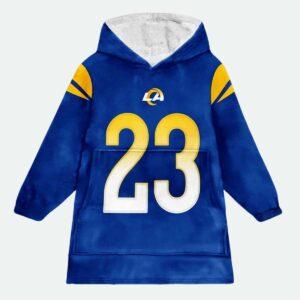 Rams Football 23 Unisex Blanket Hoodie1