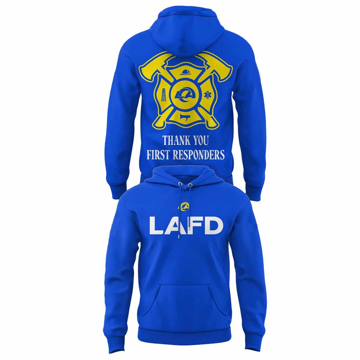 Rams LAFD Thank You First Responders Hoodie Rams LAFD Thank You First Responders Hoodie