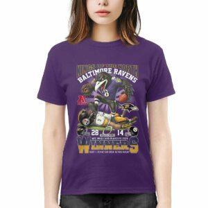 Ravens King Of The North AFC Wild Card Playoff 2025 Winners Shirt