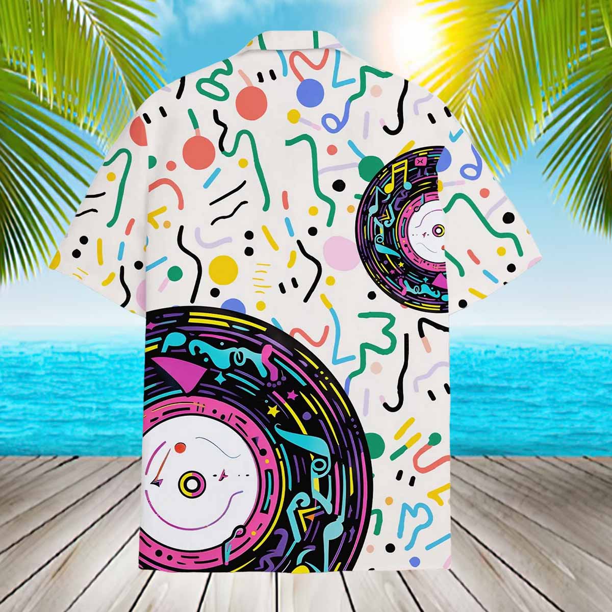 Retro Vinyl Record Hawaiian Shirt Retro Vinyl Record Hawaiian Shirt