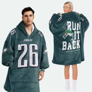 Run It Back Eagles Football Unisex Blanket Hoodie