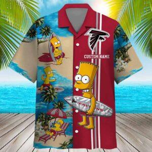 Simpsons Falcons Personalized Hawaiian Shirt Simpsons Falcons Personalized Hawaiian Shirt
