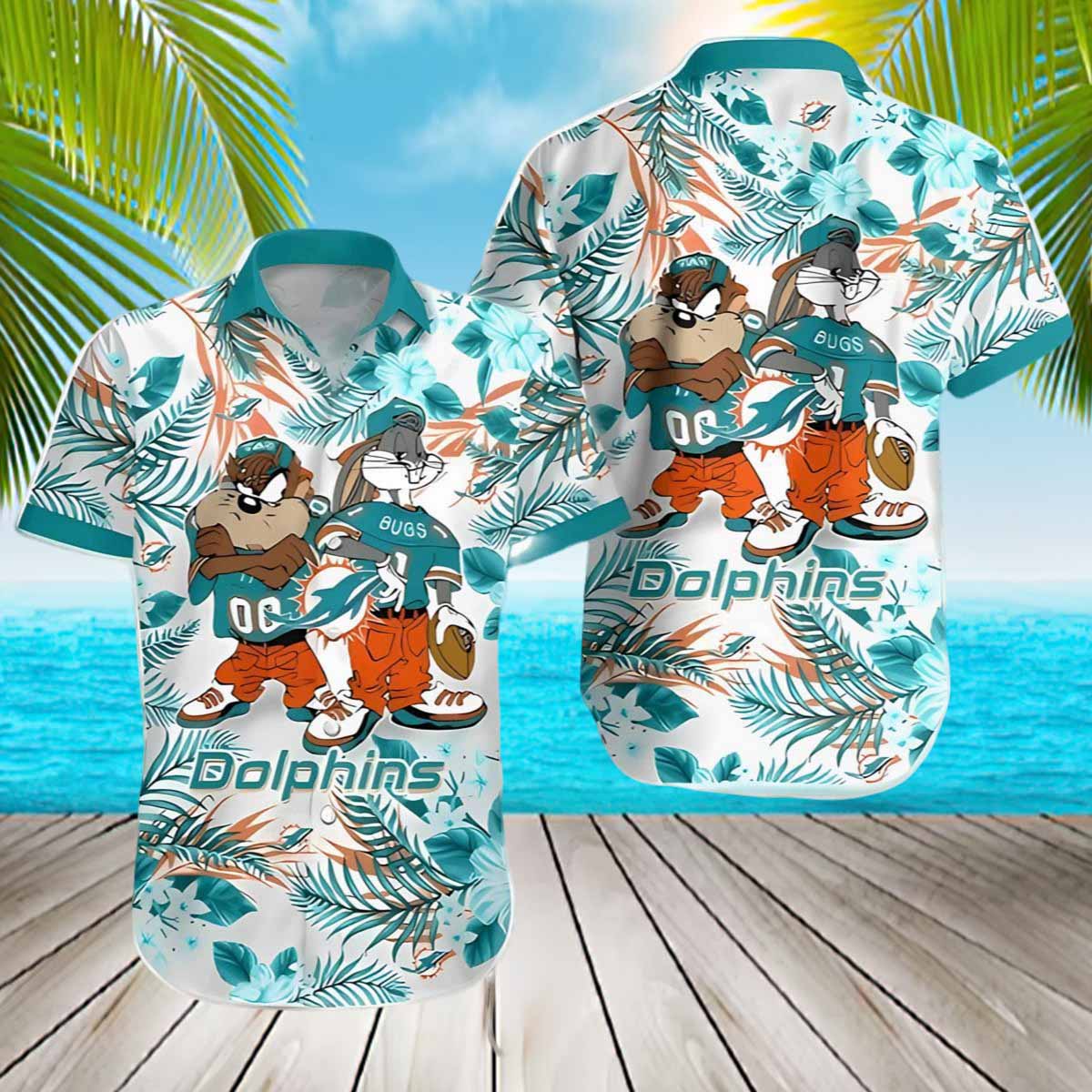 Taz And Bugs Dolphins Hawaiian Shirt Taz And Bugs Dolphins Hawaiian Shirt