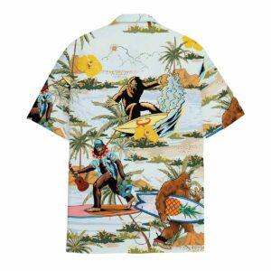 Tropical Bigfoot Summer Beach Hawaiian Shirt