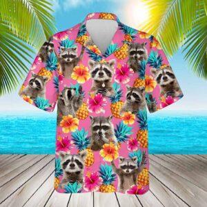 Tropical Raccoon Pineapple Hawaiian Shirt Tropical Raccoon Pineapple Hawaiian Shirt