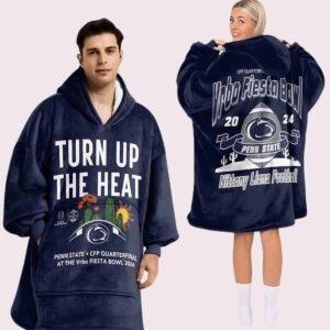 Turn Up The Heat Champions Penn State Football Blanket Hoodie 1 Turn Up The Heat Champions Penn State Football Blanket Hoodie