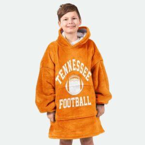 Volunteers Go Big Orange Football Blanket Hoodie