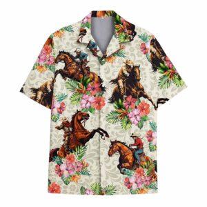 Western Cowboy Riding Horse Hawaiian Shirt Western Cowboy Riding Horse Hawaiian Shirt
