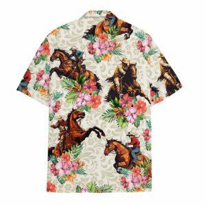 Western Cowboy Riding Horse Hawaiian Shirt