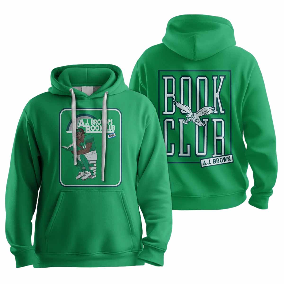 AJ Brown Book Club Philadelphia Football Unisex Hoodie AJ Brown Book Club Philadelphia Football Unisex Hoodie