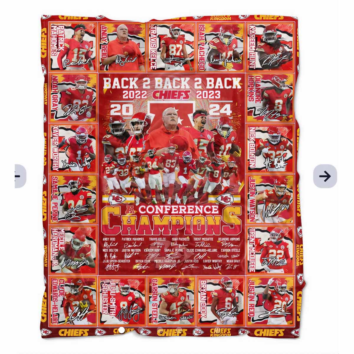 Chiefs Back 2 Back Super Bowl LIX Champions Blanket Chiefs Back 2 Back Super Bowl LIX Champions Blanket