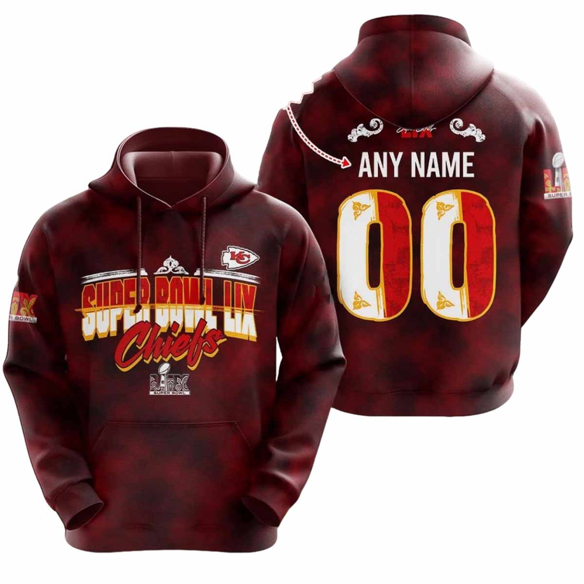 Chiefs Super Bowl LIX 2024 3D Custom Hoodie Chiefs Super Bowl LIX 2024 3D Custom Hoodie