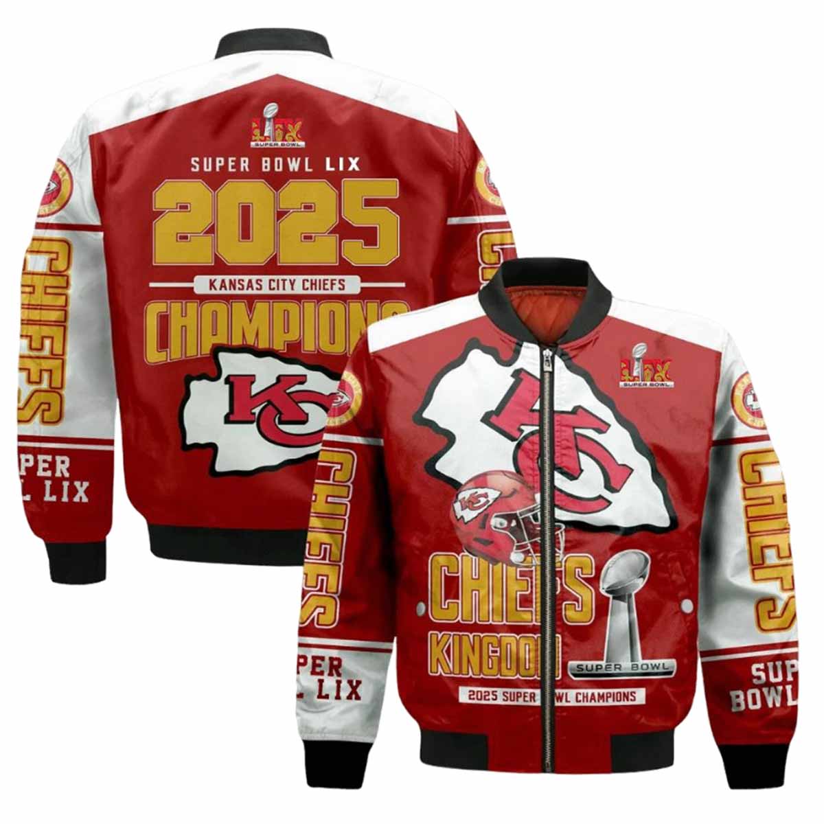Chiefs Super Bowl LIX Champions Bomber Jacket Chiefs Super Bowl LIX Champions Bomber Jacket