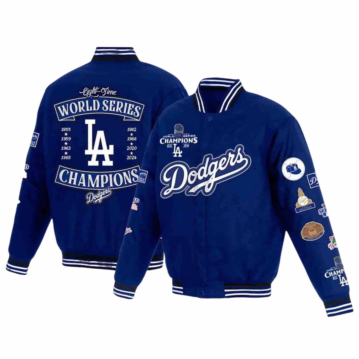 Dodgers 8 Times World Series Champions Baseball Jacket Dodgers 8 Times World Series Champions Baseball Jacket