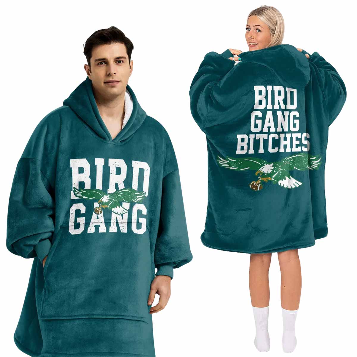Eagles Bird Gang Blanket Hoodie Eagles Bird Gang Blanket Hoodie