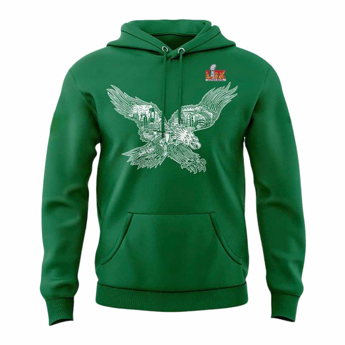 Eagles From Brazil To Bourbon Street Super Bowl LIX Hoodie Eagles From Brazil To Bourbon Street Super Bowl LIX Hoodie