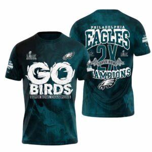 Eagles Go Birds 2X Super Bowl Champions Shirt Eagles Go Birds 2X Super Bowl Champions Shirt