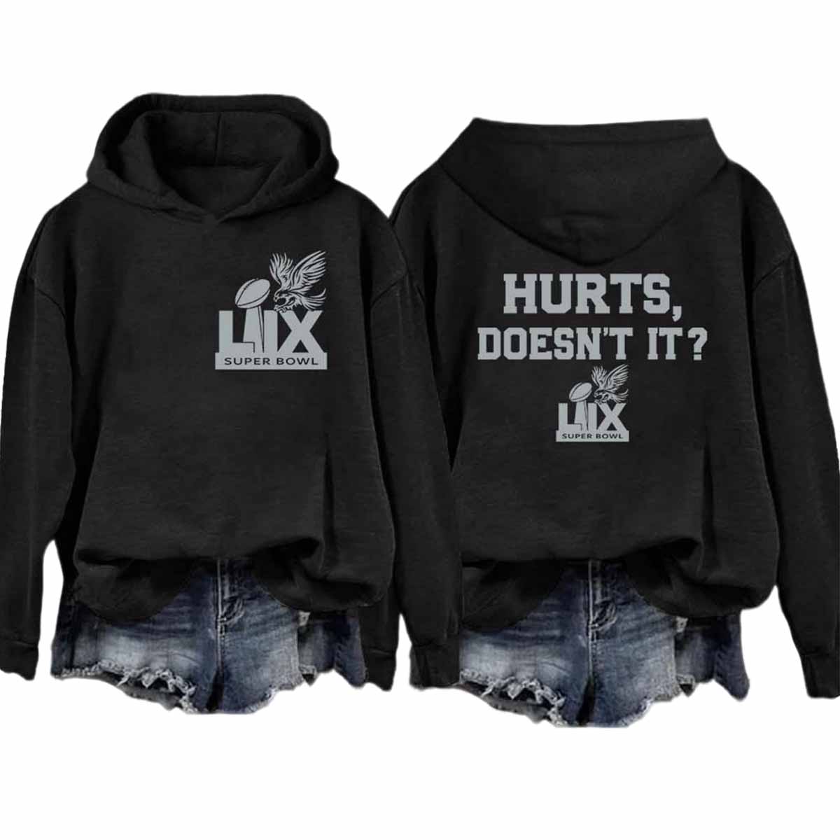 Eagles Jalen Hurts Doesn't It Super Bowl LIX Hoodie Eagles Jalen Hurts Doesn't It Super Bowl LIX Hoodie
