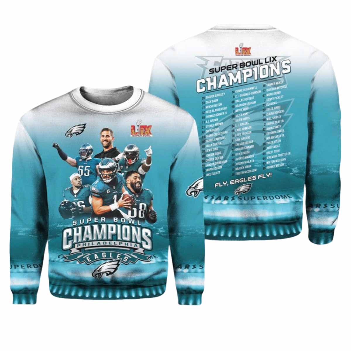 Eagles Super Bowl Champions 2025 Sweater Eagles Super Bowl Champions 2025 Sweater
