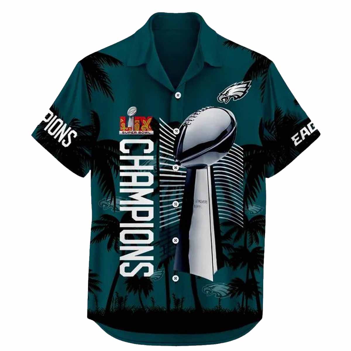 Eagles Super Bowl LIX Champions Hawaiian Shirt Eagles Super Bowl LIX Champions Hawaiian Shirt