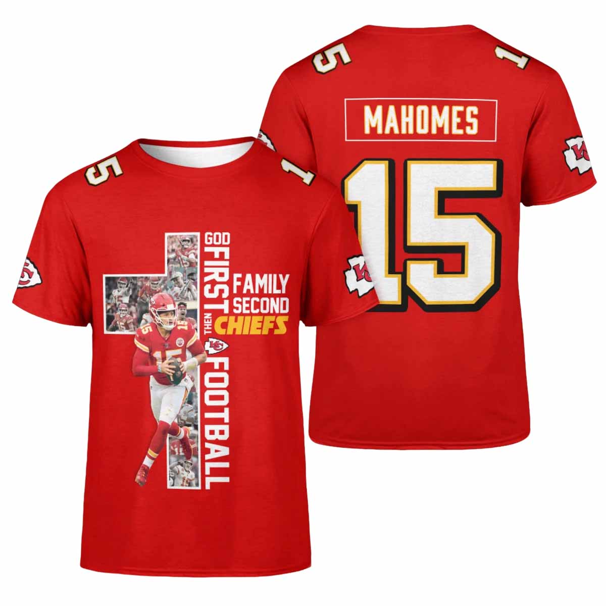 God First Family Second Then Chiefs Football Shirt God First Family Second Then Chiefs Football Shirt