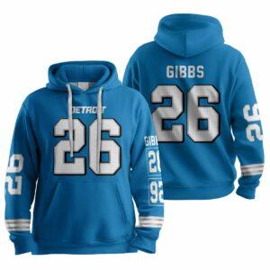 Lions Gibbs 26 Football Hoodie