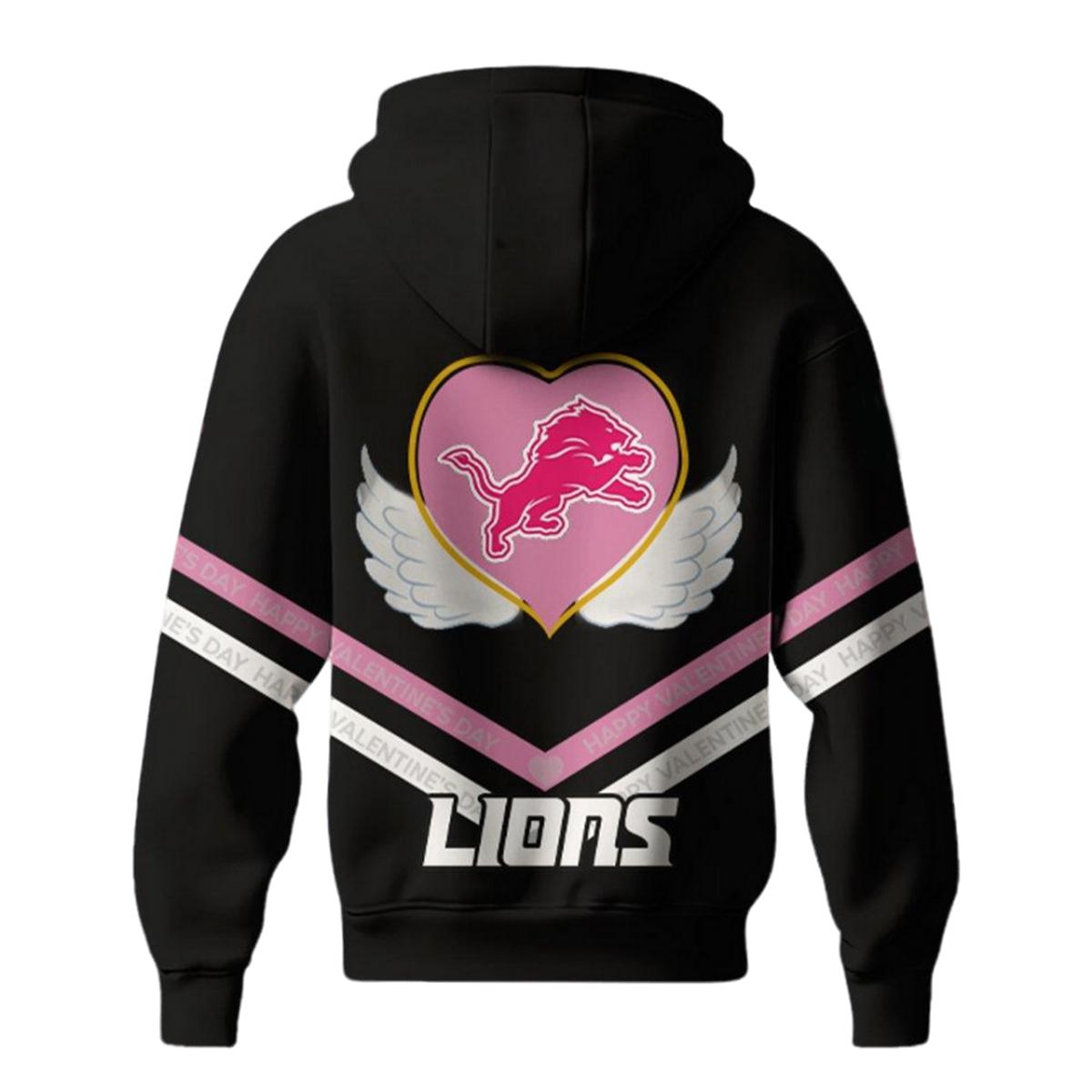 Lions Happy Valentine Game Day 2025 Hoodie Lions Happy Valentine Game Day 2025 Hoodie