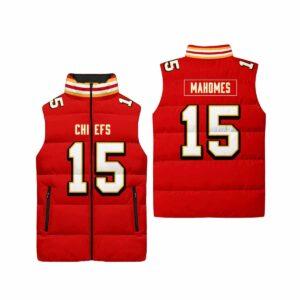 Mahomes 15 Kansas City Football 3D Unisex Puffer Vest Mahomes 15 Kansas City Football 3D Unisex Puffer Vest