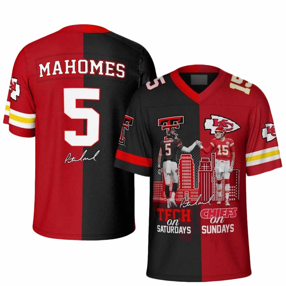Mahomes Tech On Saturdays Chiefs On Sundays Jersey Mahomes Tech On Saturdays Chiefs On Sundays Jersey