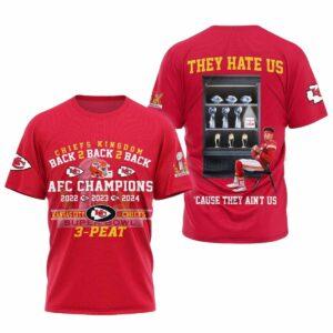 Mahomes They Hate Us Cause They Aint Us Chiefs Kingdom Back 2 Back 2 Back Super Bowl Champions Hoodie1