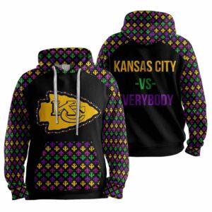 Mardi Gras Kansas City Vs Everybody Football Unisex Hoodie Mardi Gras Kansas City Vs Everybody Football Unisex Hoodie