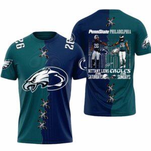 Nittany Lions On Saturdays Eagles On Sundays 3D Hoodie