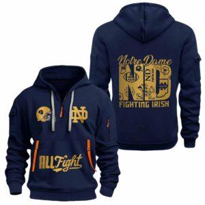 Notre Dame All Fight Quarter Zip Hoodie
