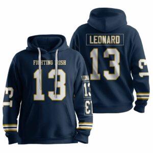 Notre Dame Leonard 13 Unisex Football Hoodie Notre Dame Leonard 13 Unisex Football Hoodie