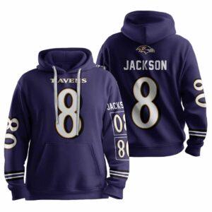 Ravens Jackson 8 Football Unisex Hoodie Ravens Jackson 8 Football Unisex Hoodie