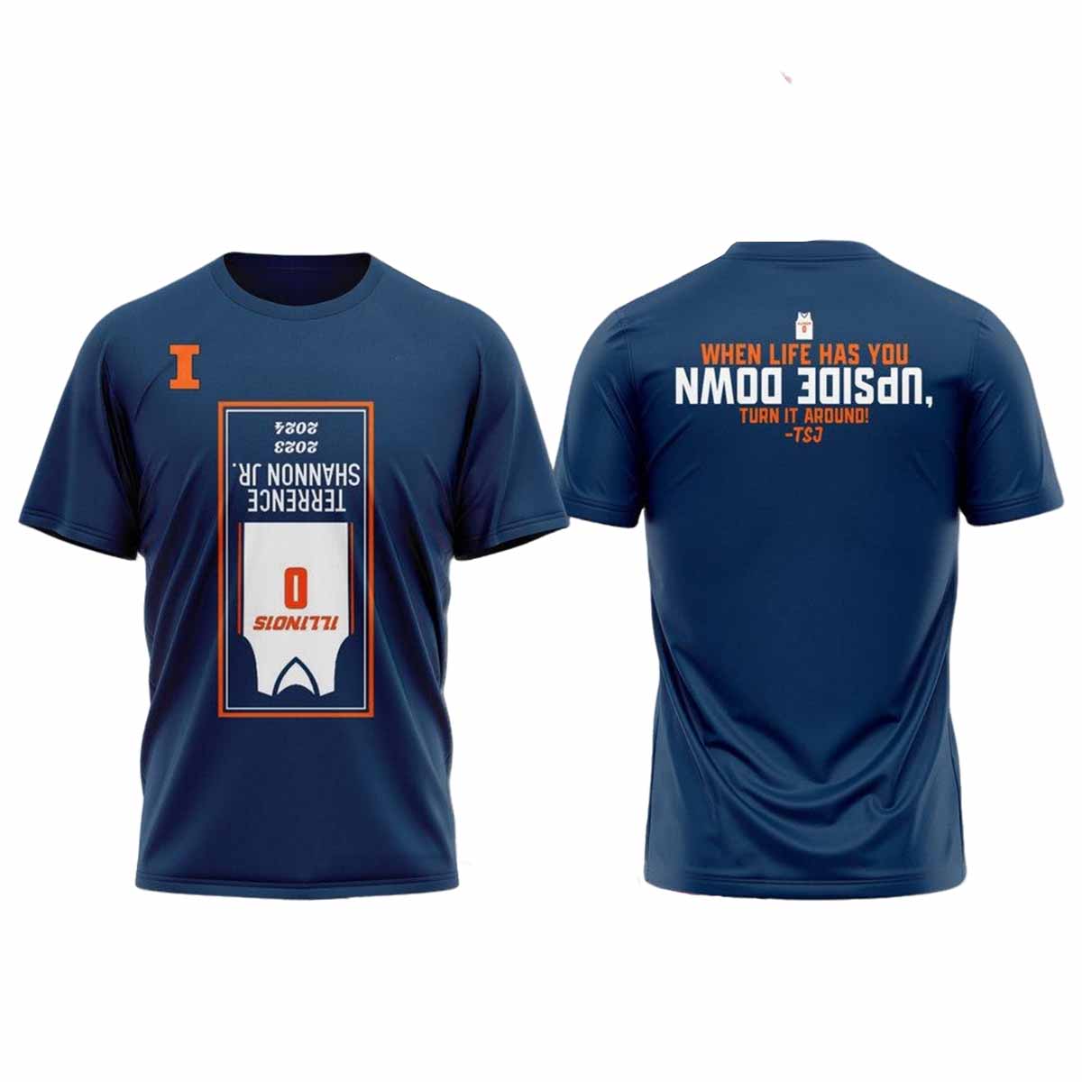 Upside down Terrence Shannon Illinois Fighting Illini Hoodie Upside down Terrence Shannon Illinois Fighting Illini Hoodie