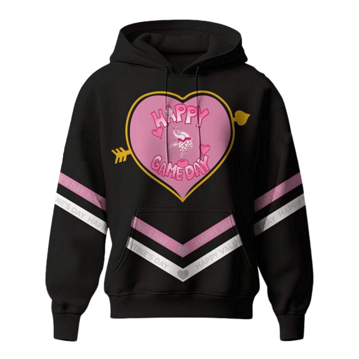 Vikings Happy Valentine Game Day 2025 Hoodie Vikings Happy Valentine Game Day 2025 Hoodie