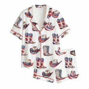 4th of July Patriotic Western Cowgirl Pajama