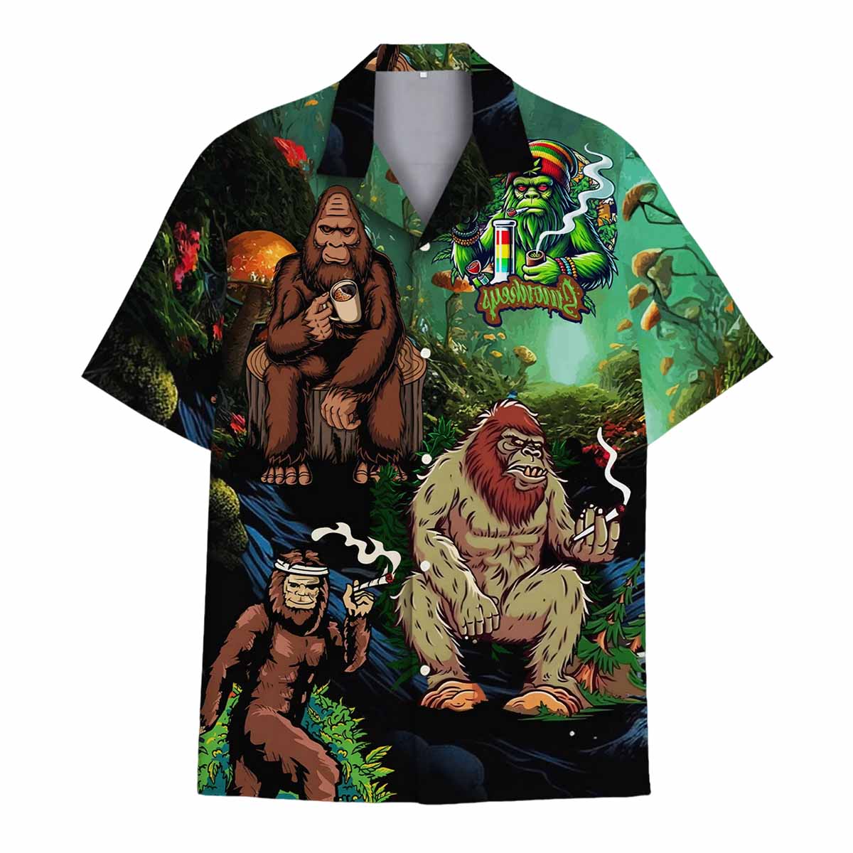 Bigfoot Sasquatch Hawaiian Shirt Bigfoot Sasquatch Hawaiian Shirt