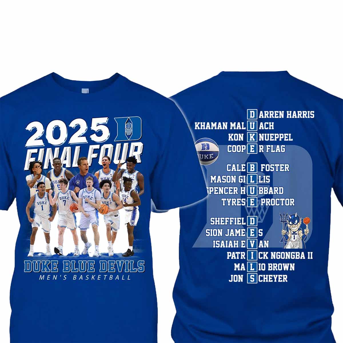 Blue Devil 2025 Final Four Men's Basketball Shirt Blue Devil 2025 Final Four Men's Basketball Shirt